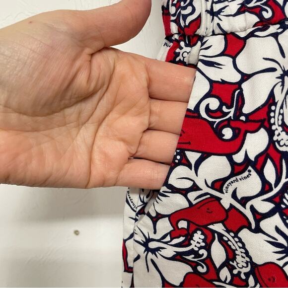 Vineyard Vines X Target Red & White Whale Print Girls Romper L 10/12 - Picture 2 of 11